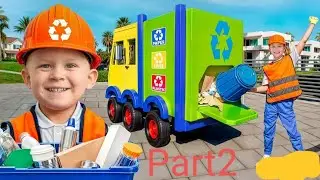 Kids learn to Sort Garbage - Earth Day Story - Part2 - diana y roma - diana and roma