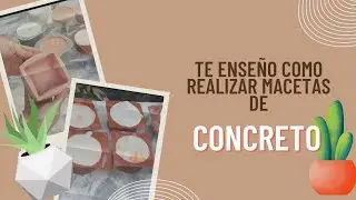 Te enseño como realizar macetas de cemento 🪴/DIY.