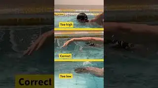 Head position: Look down at the bottom and slightly forward. #swimming