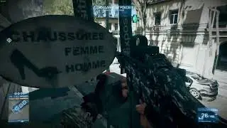 BF3 Metro Tricks - залазим на тент к вывеске