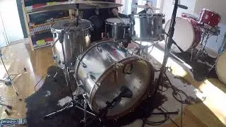(SOLD) Q Drum Co. 22/12/16 Galvanized Steel Drum Kit