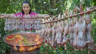 Frogs Recipe | Cooking Spicy Frogs Soup Eating Delicious at Home