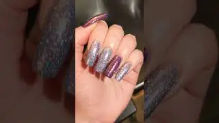 Зимние блестки! 🥶✨ Что у меня на ногтях на этой неделе #идеидляманикюра