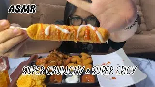 ASMR Eating Crispy Nuggets with Extra Spicy Chili Sauce, Chitato Chips & Grilled Sausages