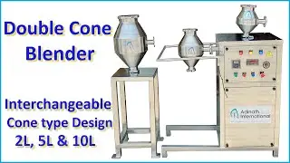 Double Cone Blender Interchangeable Design, Pharmaceutical Blender