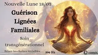 Nouvelle Lune 18 janvier 🌚 Soin Transgénérationnel 🧬 Libérez votre Lignée 💚 Méditation Guidée 396 Hz