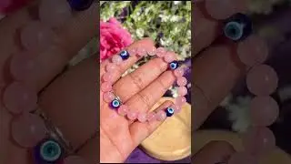 Rose Quartz & Evil Eye Bracelet for Love & Protection | Sumitra Mart #shorts #shortvideo #shortsfeed