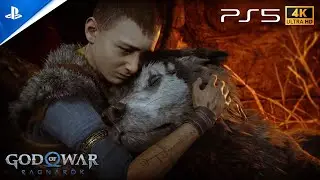 FENRIR 🐺 PASSES AWAY in the arms of ATREUS [Cutscene] | God of War: Ragnar&ouml;k (PS5) [4K 60FPS]