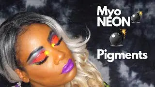 Trying Myo NEON Pigments | EXTRA Vibrant Eyeshadow | Ms Excalibar