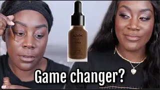 Testing NEW (reformulated) NYX Total control PRO drop foundation | shade Cocoa