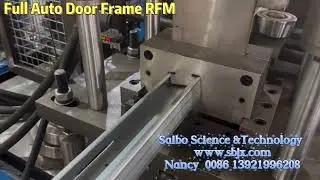 Full Automatic Door Frame roll forming machine with in line punching#rollformingmachine #doorframe