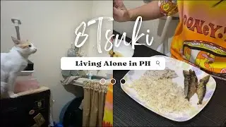 living alone in the Philippines: cooking breakfast, learning Japanese, favorite band | silent vlog