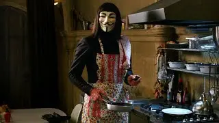 V значит Вендетта (2005) | Сцена завтрака из фильма | 1080p |