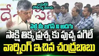Sakshi Reporter తిక్క ప్రశ్న కు పుచ్చ పగిలే వార్నింగ్ ఇచ్చిన Cm Chandrababu | Trending Telugu