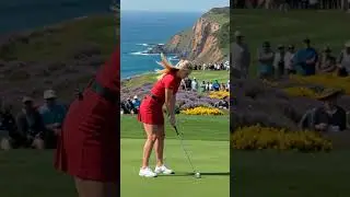 watch her hip turn closely #golf #golfswing #golfing