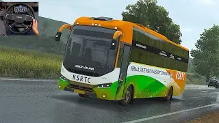 Kerala RTC Capella Cruising Through Rain-Soaked Kerala Roads 🌧️🚌 #ksrtc