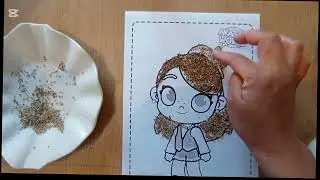 Avatar Girl Art with Lentils & Peas 🌿 | Unique Texture Art