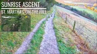 St Martha's from Pewley Downs | Virtual Trail Run | Treadmill Workout Scenery | Guildford Surrey