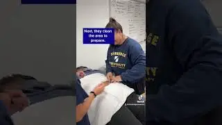 Physical Therapist Assistant students practice the art of electrical stimulation!