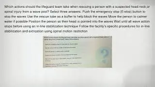 Which actions should the lifeguard team take when rescuing a person with a suspected head.neck,or sp