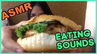 ASMR COMIENDO HAMBURGUESA* SALMON HAMBURGER/ CLOSEUP EATING/CHEWING SOUNDS/ MUCKBANG /EATING SOUNDS