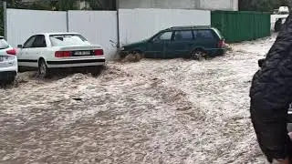 R&acirc;ul Ion Inculeț din Chișinău. Efectele precipitațiilor din seara zilei de 8 octombrie 2020