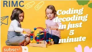 RIMC|coding -decoding  in just 5 minutes|#crash course#kidslearning #mathmindset  