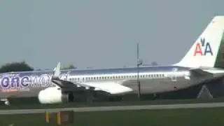 One World American Airlines B757 at Manchester Airport