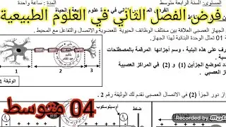 فرض الفصل الأول في العلوم الطبيعية السنة الرابعة متوسط 