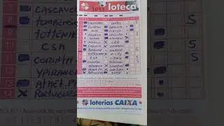 LOTECA 1033 - 05 secos e 02 duplos fixos - 16 cart&otilde;es