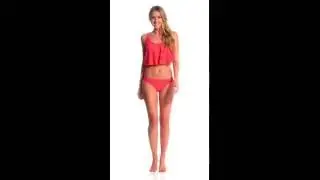 Betsey Johnson Swimwear Beach Club Solids Rose Garden Affair Midkini Top | SwimOutlet.com