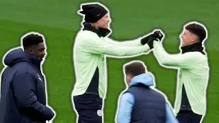 Haaland and Foden SHENANIGANS! 🤪 | Man City train ahead of Villarreal Champions League clash