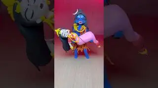 Diy Sawan Special Shiv with Sati idol🥹 Kavad Yatra special Shiv Sati idol🙏Har Har Mahade❤️ #shorts
