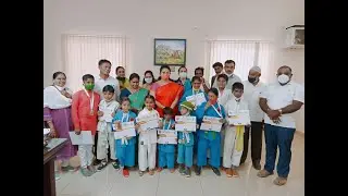 Chikkaballapura  DC R. Latha Congratulates to Kudo(karate) winners | Palar Pathrike, kannada daily