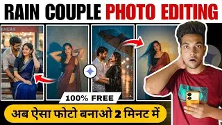 Gemini Ai Retro Couple Photo Editing | Couple Rain Ai Retro Photo Editing | Gemini Photo Edit Prompt