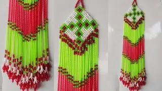 DIY beaded wall hanging | Latest wall decoration ideas #diy #homedecor 