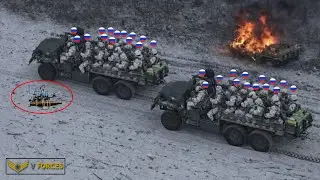Ukrainian drones brutally massacred Russian troops on Ural trucks on the Dobropillia route