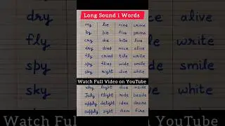 Long vowel sound list #long i sound #long vowel sound i words  #shorts