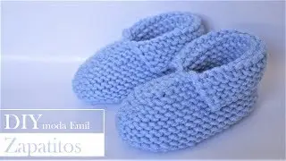 C&oacute;mo tejer zapatitos de beb&eacute; a dos agujas para principiantes