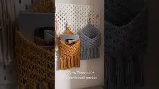 New macram&eacute; wall pocket design just dropped! ​⁠ Step-by-step tutorial is available! 🥳 #macrame #diy