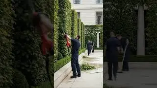 Luxury Garden Transformation in 30 Seconds | Cinematic Hedge & Lawn Care #LuxuryGarden #GardenShorts