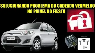 Cadeado vermelho painel do Fiesta 2013/ EDsoundCar