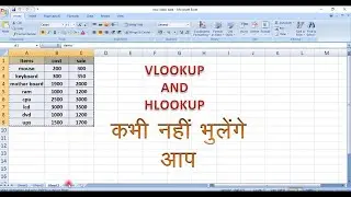 # MS Excel Tutorial for beginners and data Analyst | Excel Formula Choice | Large| HLOOKUP | VLOOKUP