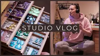 SILENT VLOG - jeweler's day in the life. Packing Etsy orders, jewelry making, organizing studio