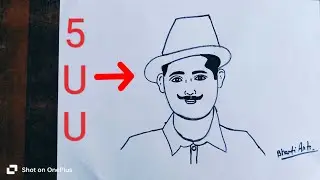 Easy bhagat singh drawing /15 august drawing easy/ freedom fighters drawing easy/independence day 