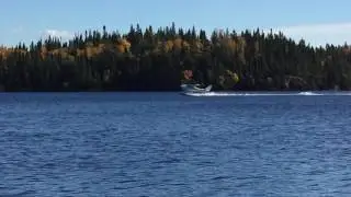 Cessna 172 Floatplane Takeoff Mesomekinda Lake