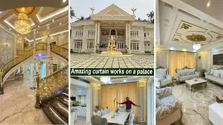 കൊട്ടാരത്തിലെ കർട്ടൻ വർക്കുകൾ - ഇതാണ്  veedu 👌premium curtain works Kerala 