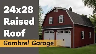 24 x 28 Gambrel Raised Roof Garage | Horizon Structures