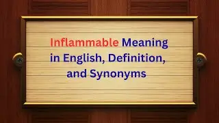 Inflammable Meaning in English, Definition, and Inflammable Synonyms | Thesaurus Thrive