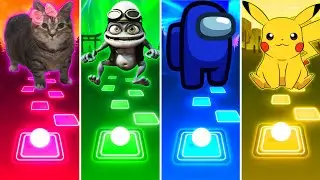 Oiiaoiia Cat vs Crazy Frog vs Among Us vs Pikachu - Tiles Hop